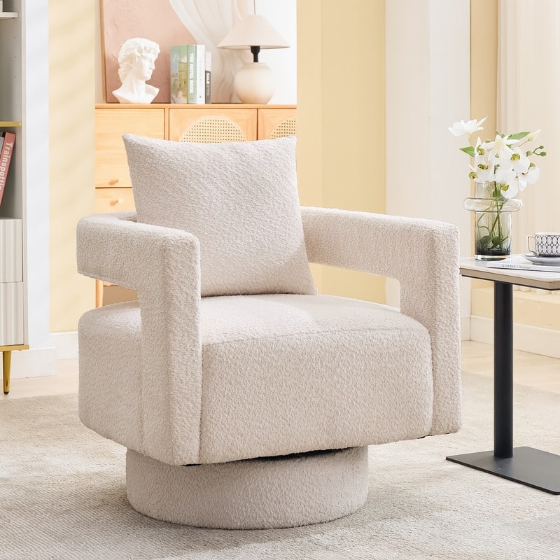Premium Ergonomic Swivel Chair – Stay Cool, Supported & Comfy All Day - Off-White