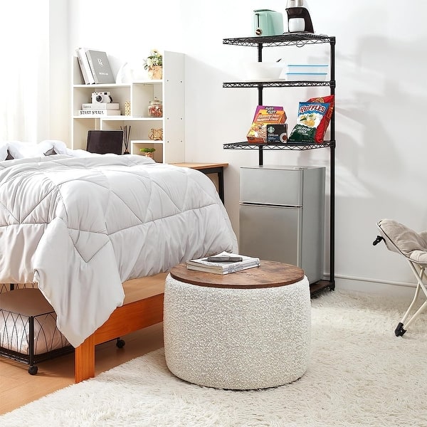 slide 2 of 5, 2East Storage Table Ottoman by DormCo Off White