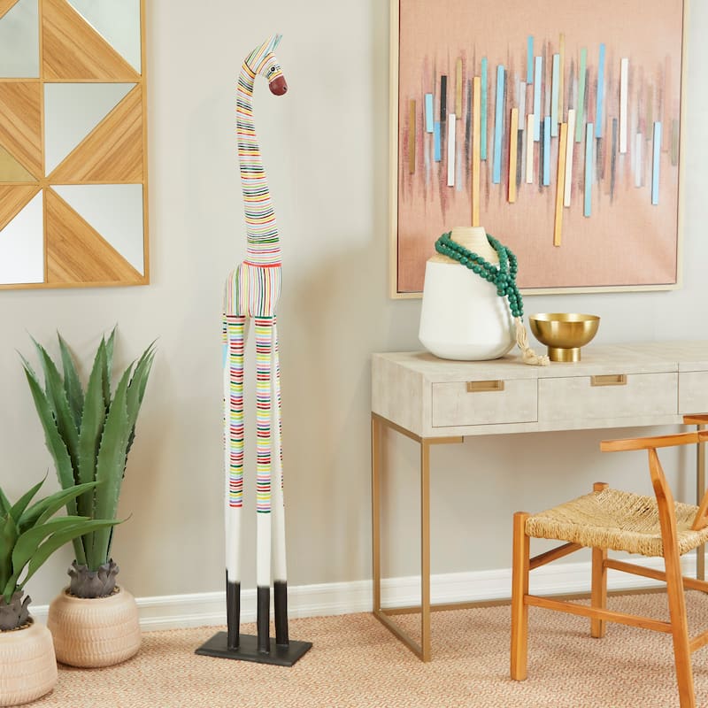 Multi Colored Wood Handmade Various Animals Sculpture