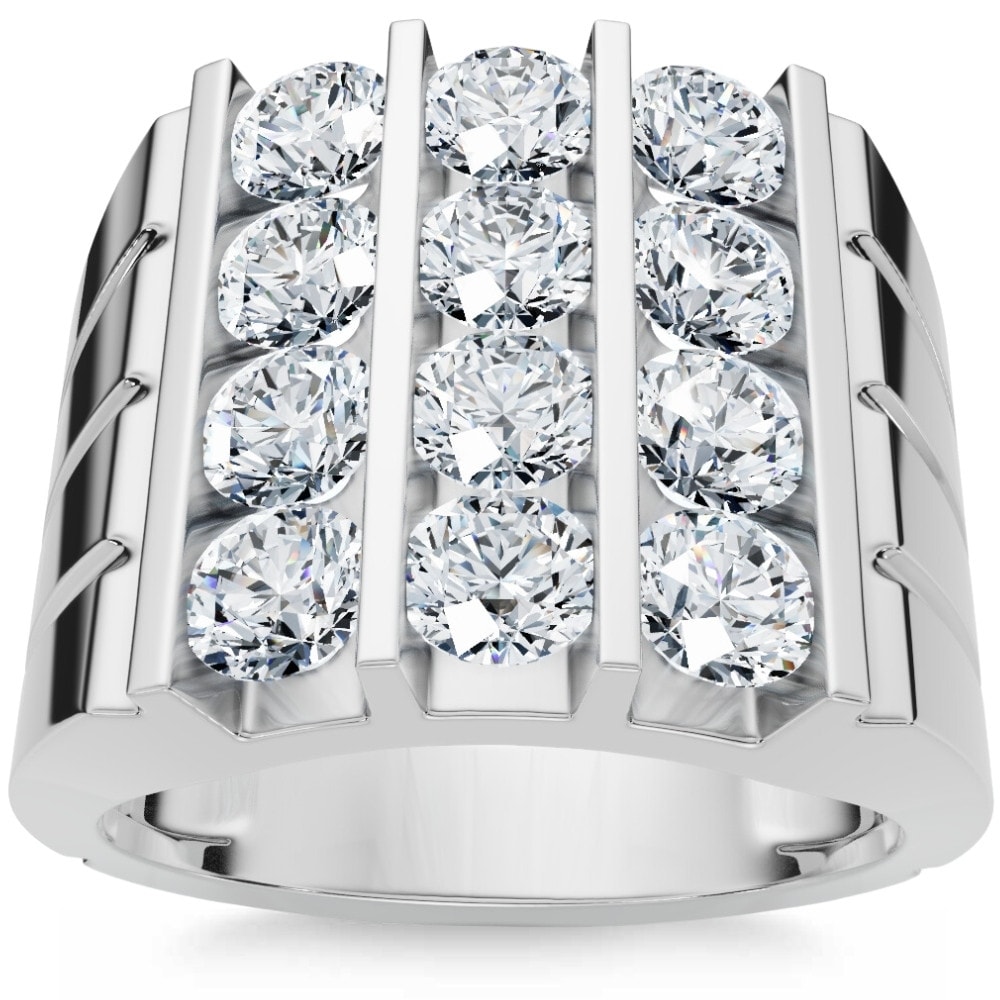 Bliss Diamond 2 1/2Ct Diamond Ring Men's Anniversary Wedding Band Gold Lab Grown