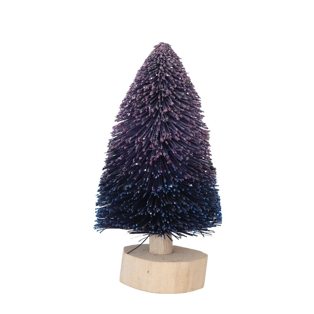 Bottle Brush Tree with Wood Base