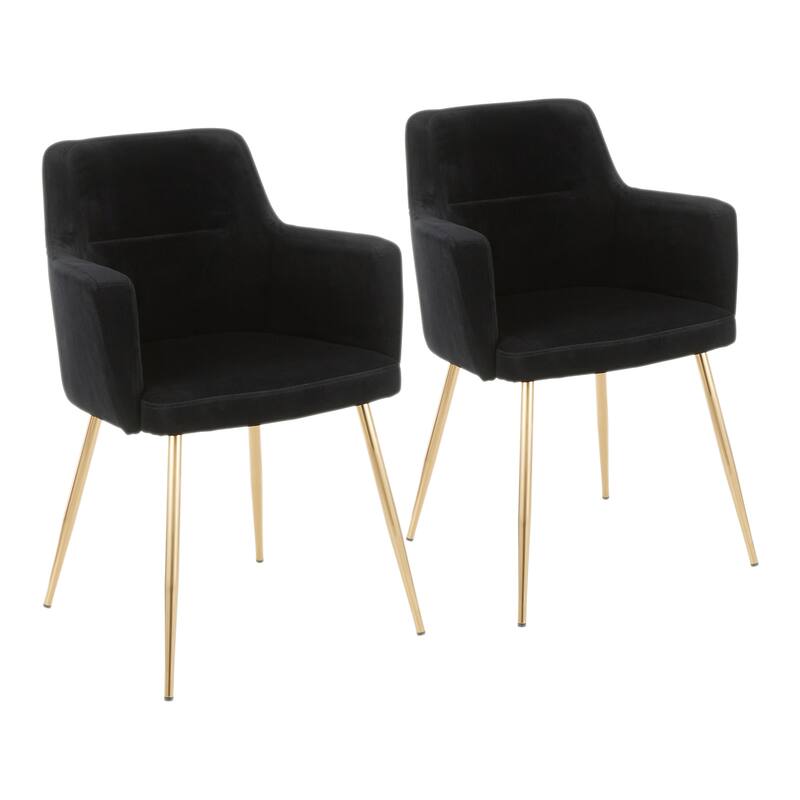 Silver Orchid Duved Dining and Accent Chair (Set of 2) - N/A