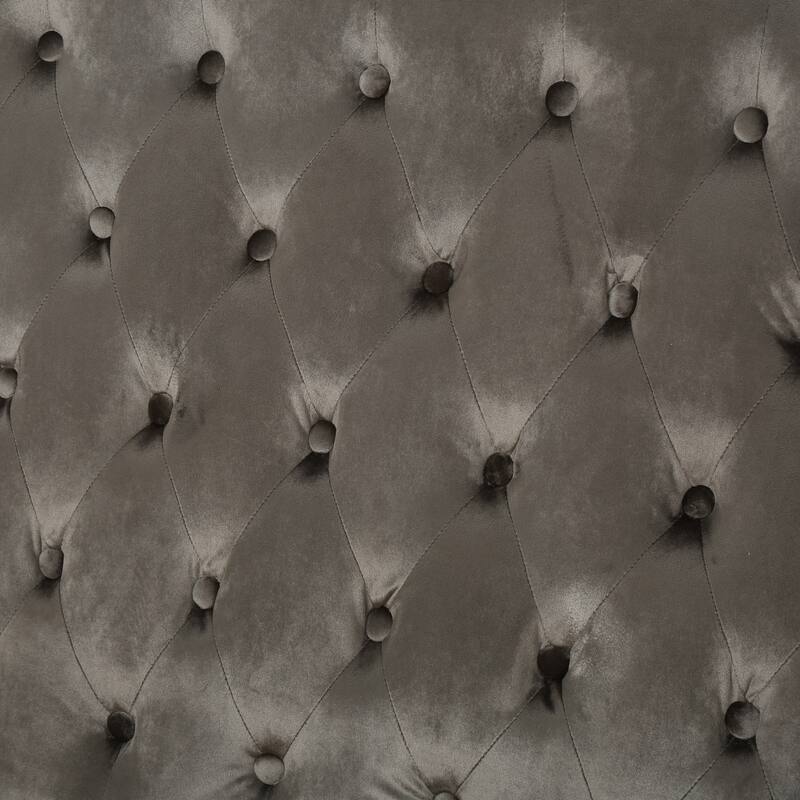 Roomfitters 50-Inch Modern Glam Wingback Loveseat, Button-Tufted Velvet Settee with Turned Legs