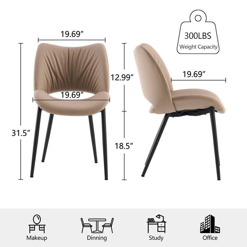 Modern Dining Kitchen Chairs Set of 2 Loads up to 300lbs
