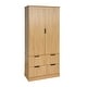 preview thumbnail 11 of 18, Modern Wooden Kitchen Pantry Cabinet with Fluted Doors 2 Drawers and Built-In Spice Racks Oak by GDFStudio