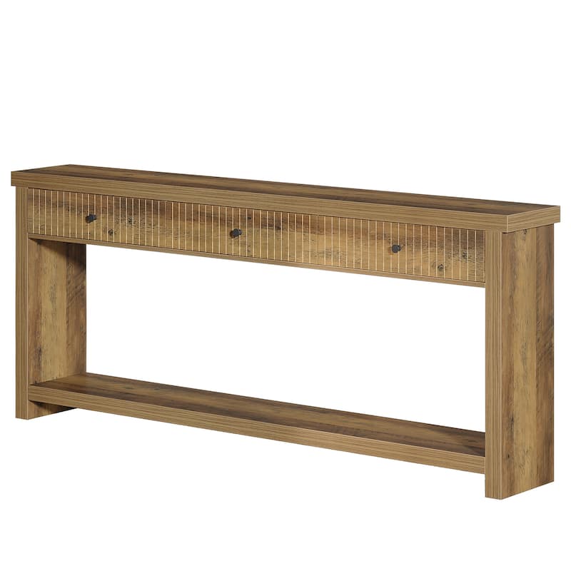 71'' Wood Console Sofa Accent Table with 3-Drawers for Entryway