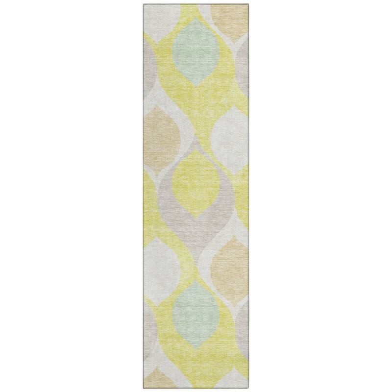 Machine Washable Indoor/ Outdoor Chantille Geo Contemporary Rug