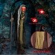 preview thumbnail 10 of 8, 5ft Animatronic Witch with Glowing Eyes, Sound Effects & Motion for Halloween Decor