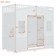 preview thumbnail 3 of 29, Elegant Twin Size House Loft Bed With Ladder and Wardrobe, Health and Comfort, Sturdy Construction & Safety Guaranteed, White