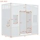 preview thumbnail 4 of 17, Twin Size Wood House Loft Bed with Ladder and Wardrobe, White