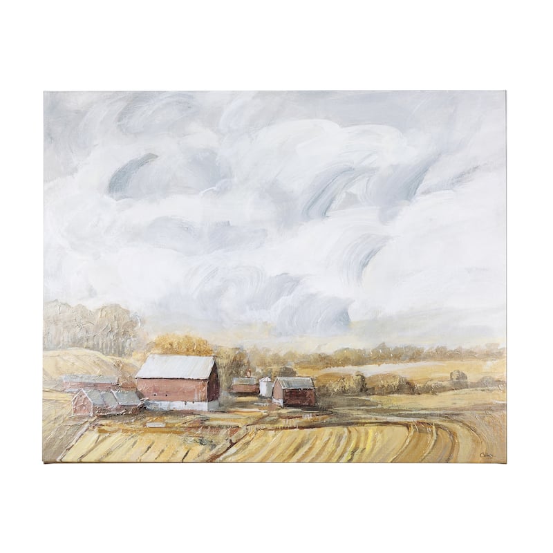 Farmland View I (50 x 40) Canvas Art Print - Large