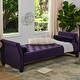 preview thumbnail 25 of 78, Eliza 82.5" Tufted Oversized Performance Fabric Chaise Lounge with Bolster Pillows Purple - Velvet