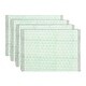 preview thumbnail 57 of 91, over&back Hand-Blocked 100% Cotton Placemats - Machine Washable - Set of 4 Green Leaf