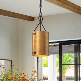 Cylinder 1-Light Pendant Light for Kitchen Island Dining Room - 5.7