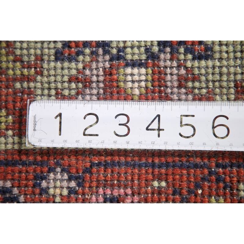 Light Green Heriz-Serapi Oriental Accent Rug Handmade Wool Carpet - 2'11"x 4'11"