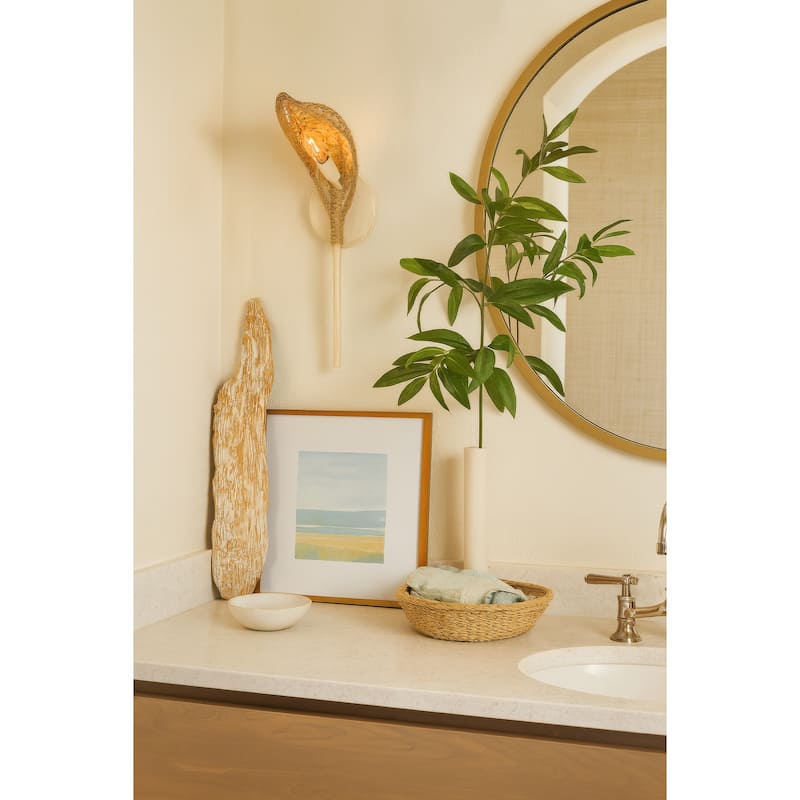 Varaluz Century Palm 1-Light Wall Sconce - Country White