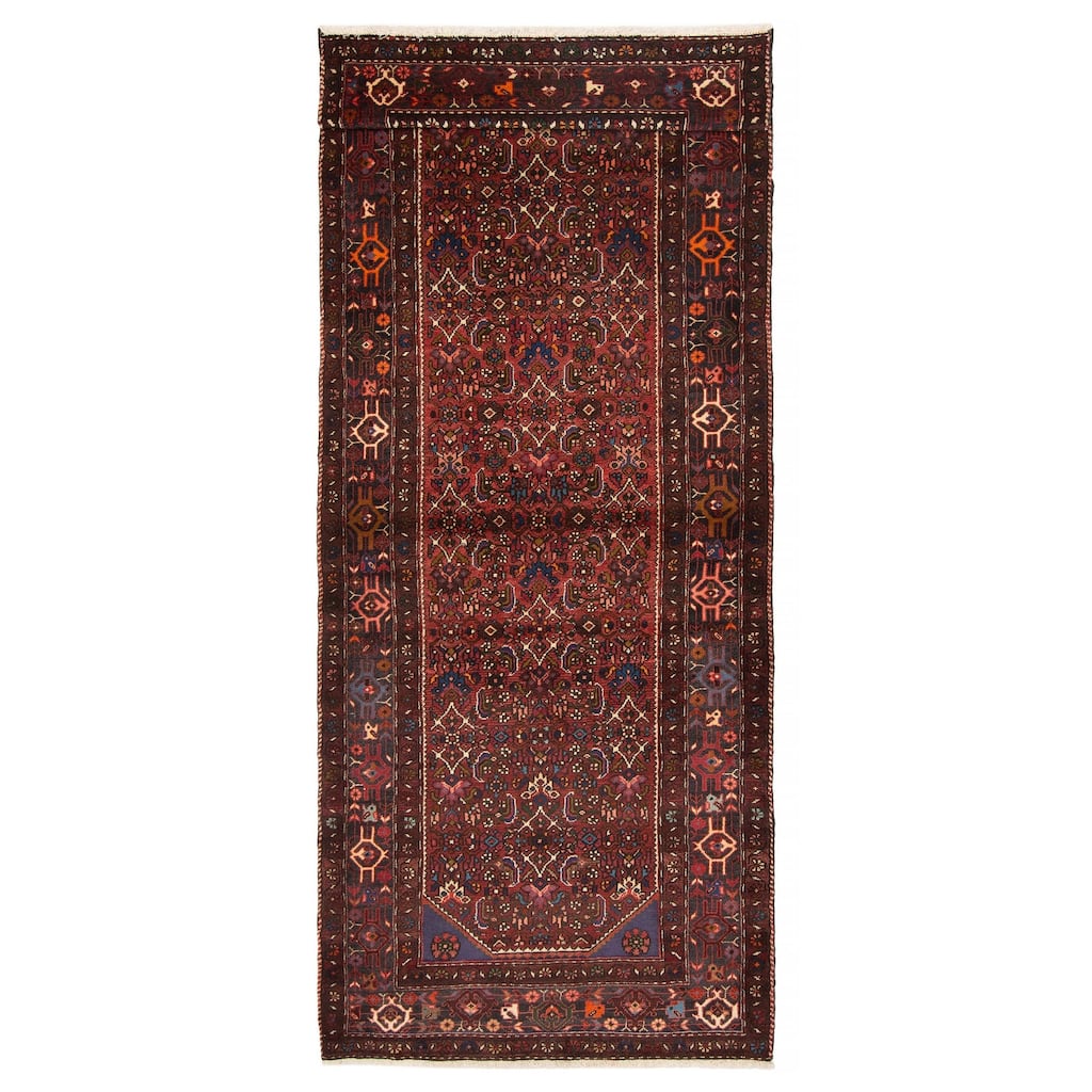 ECARPETGALLERY Hand-knotted Andelz Red Wool Rug - 3'8 x 9'10
