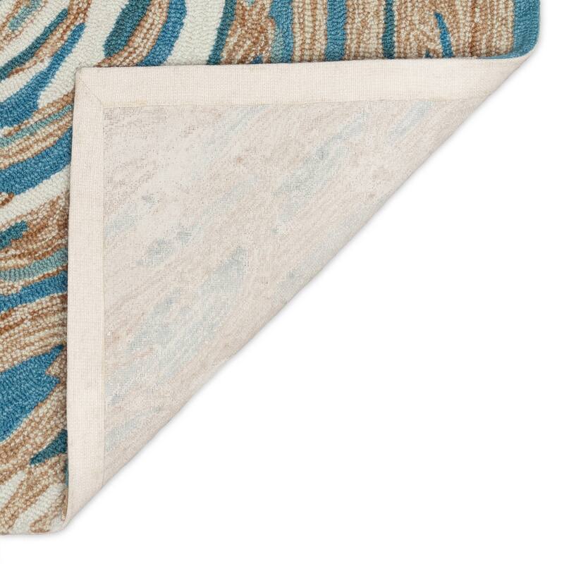 Liora Manne Capri Big Wave Indoor/Outdoor Area Rug - 1'8" x 2'6" - Aqua