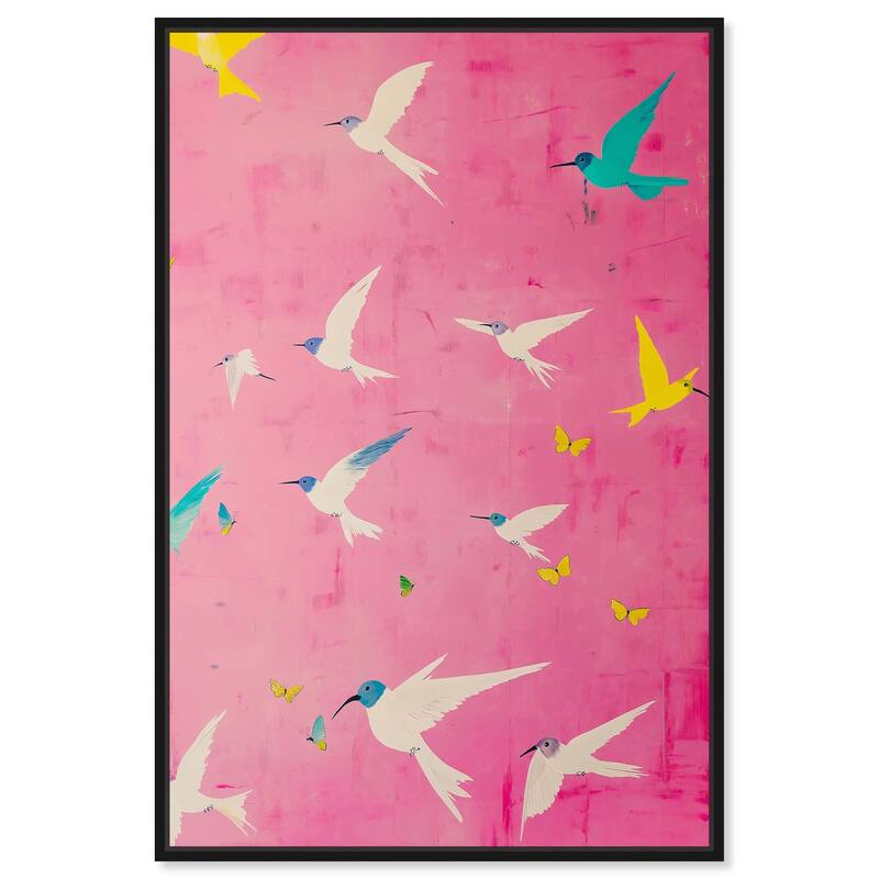 Soaring Sorbet Canvas by Art Remedy - 36" x 54" - Black