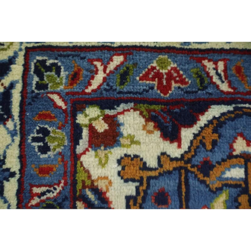 Hand Knotted Oriental 100% Wool Carpet Traditional Floral Red Najafabad Area Rug - 10' 5'' X 6' 8''