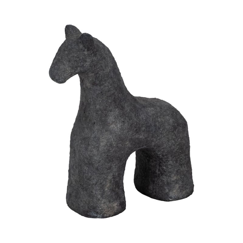 Sagebrook Home Neutral Textured Horse Decorative Object