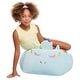 preview thumbnail 77 of 94, Animal Bean Bag Chair for Kids, Soft Cozy Animal Chair for Bedrooms Medium - 18 inch - Blue Unicorn