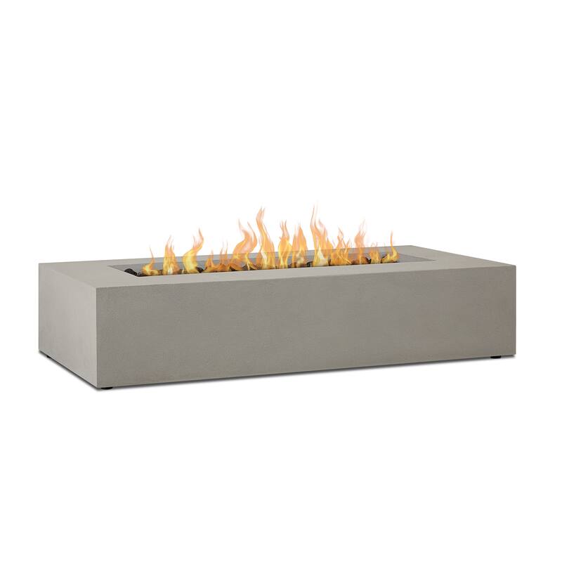 Emery 56" Rectangle Propane Fire Table in Flint