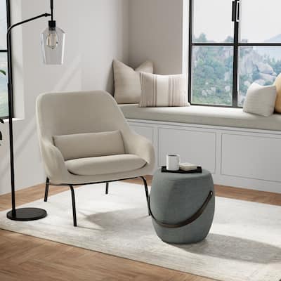 WYNDENHALL Canyon 16 inch Wide Contemporary Footstool