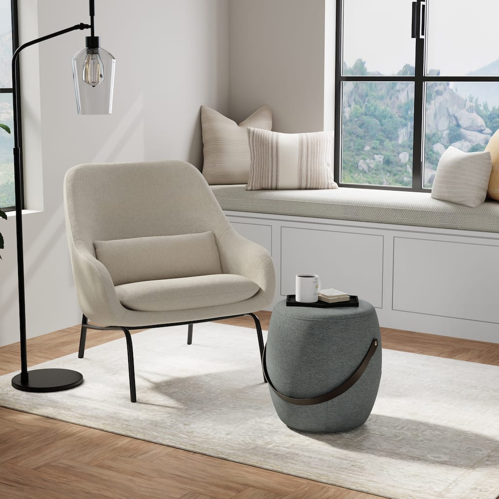 WYNDENHALL Canyon 16 inch Wide Contemporary Footstool