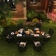 preview thumbnail 2 of 7, Clihome 7 Pieces Outdoor Dining Set with 1 Extendable Dining Table, Swivel Chair