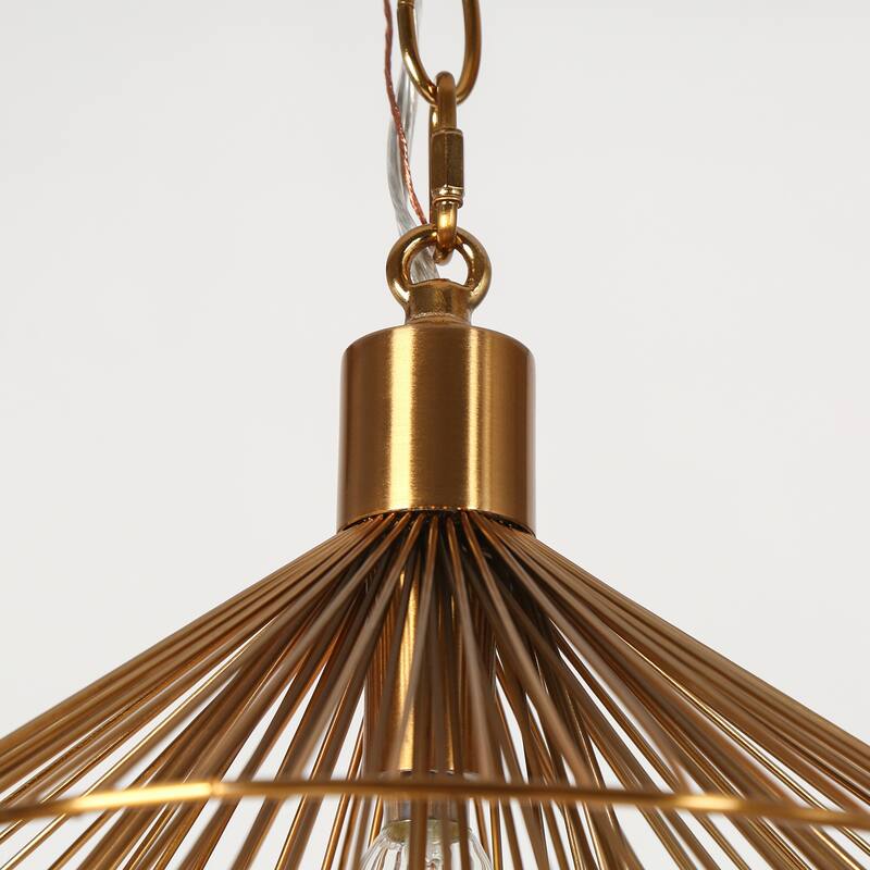 Modern Farmhouse 1-Light Pendant Light for Kitchen Island Dining Room - Gold
