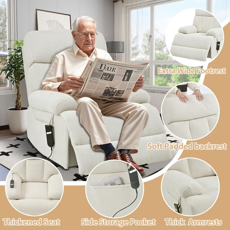 GDFStudio - Power Lift Recliner Chair with Remote Control