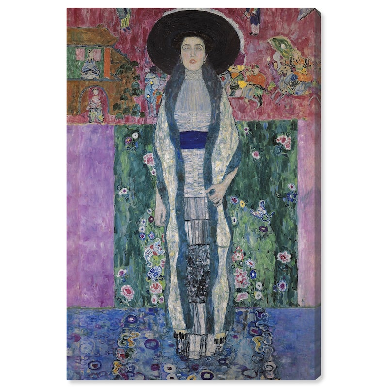 Wynwood Studio Canvas Fashion Gustav Klimt - Portrait of Adele Bloch Bauer II Purple and Violet Glam Wall Art Canvas Print