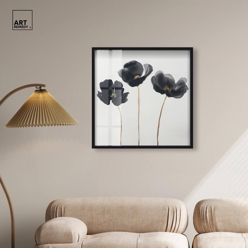 Nocturnal Flowers II Shadowbox by Art Remedy