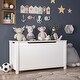preview thumbnail 8 of 12, Kids Wooden Toy Box/Bench with Safety Hinged Lid for Ages 3+ White