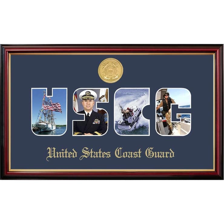 Patriot Frames Coast Guard Collage Photo Petite Frame with Gold Medallion
