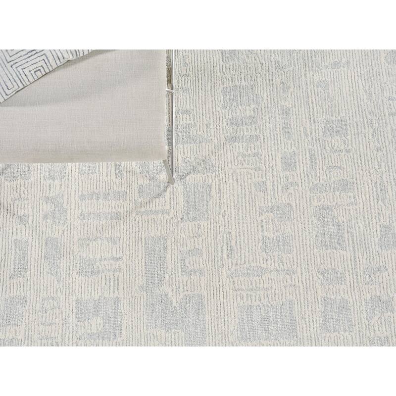 Exquisite Rugs Aspen Handmade Hand-tufted New Zealand Wool on Canvas Blue/Ivory Area Rug