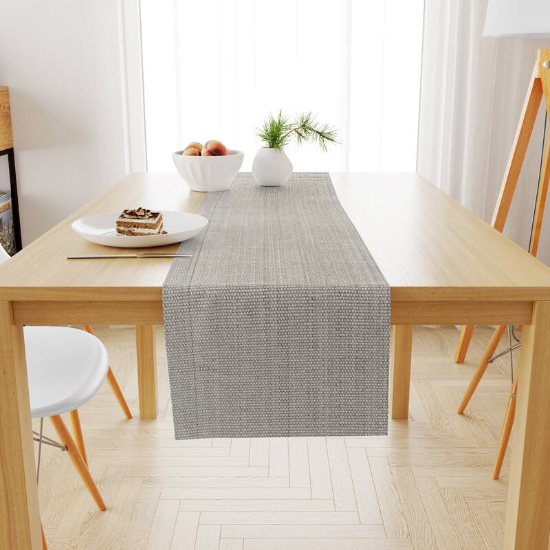 Fabstyles Casual Classic Extra Thick Cotton Table Runner Handmade - 13"x54" - Stone