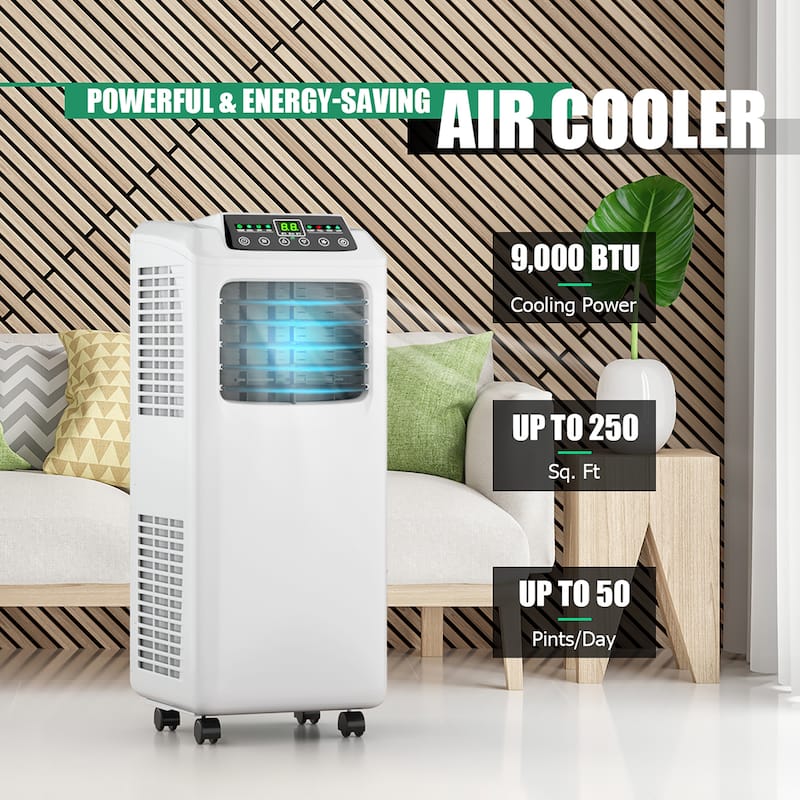 Costway 5500 BTU (9000 BTU ASHRAE) 3-in-1 Portable Air Conditioner
