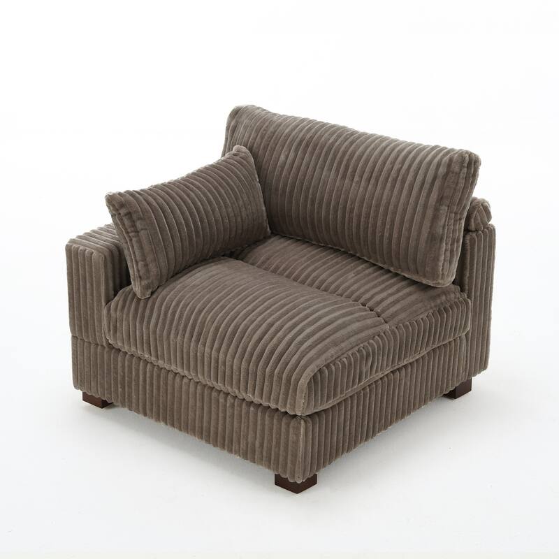 Plush Cloud Couch Modular Sectional Sofa with Ottoman