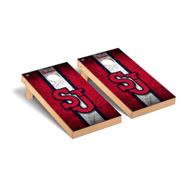 St. Johns University SJU Red Storm Cornhole Board Set - Vintage Wooden