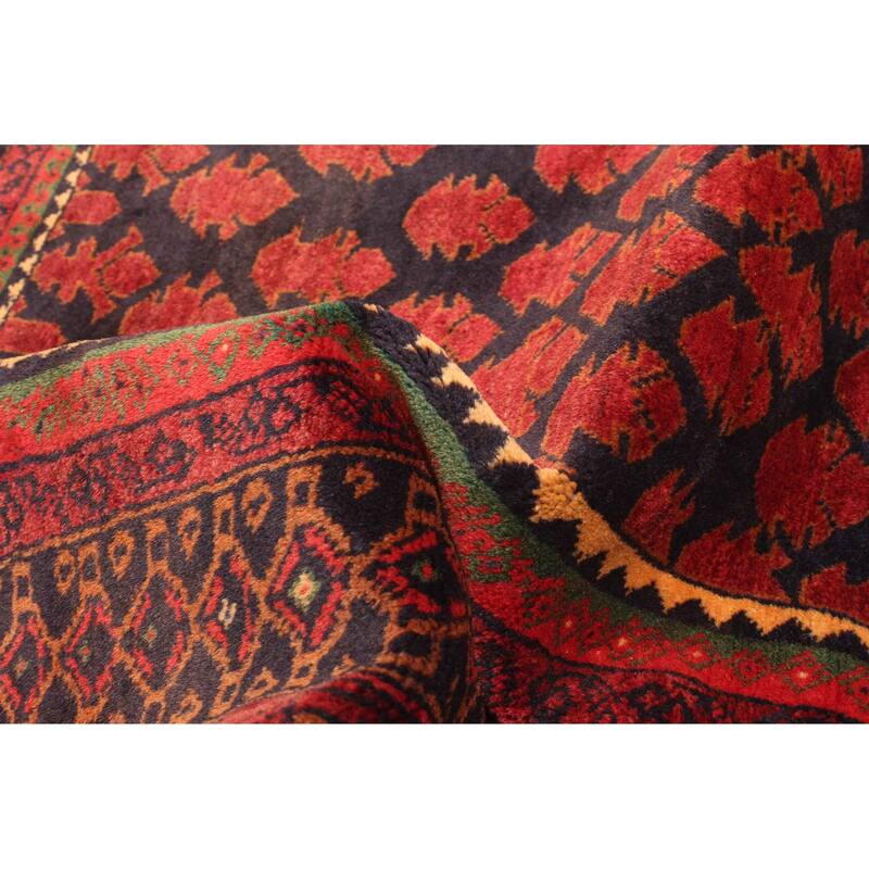 ECARPETGALLERY Hand-knotted Teimani Dark Navy Wool Rug - 2'10 x 4'0