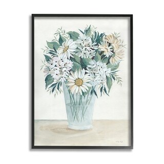 Stupell Industries White Tulip Bouquet in Parisian Vase Floral Arrangement, Designed