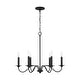 preview thumbnail 2 of 3, Vincent 6-light Black Iron Hanging Chandelier