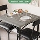preview thumbnail 5 of 22, 3 Pcs Dining Table Chair Set , Compact Kitchen Table with 2 Upholstered Chairs - 29.2x29.2x30in