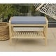 preview thumbnail 2 of 20, Ecostyle Solid Bamboo Padded Bench with Slatted Shelf