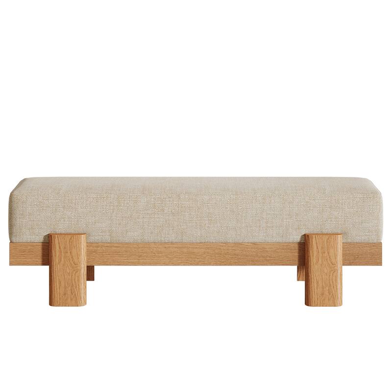 Upholstered Entryway Bench, Modern Shoe Bench, End of Bed Stool Accent Seat for Bedroom, Entrance, Living Room