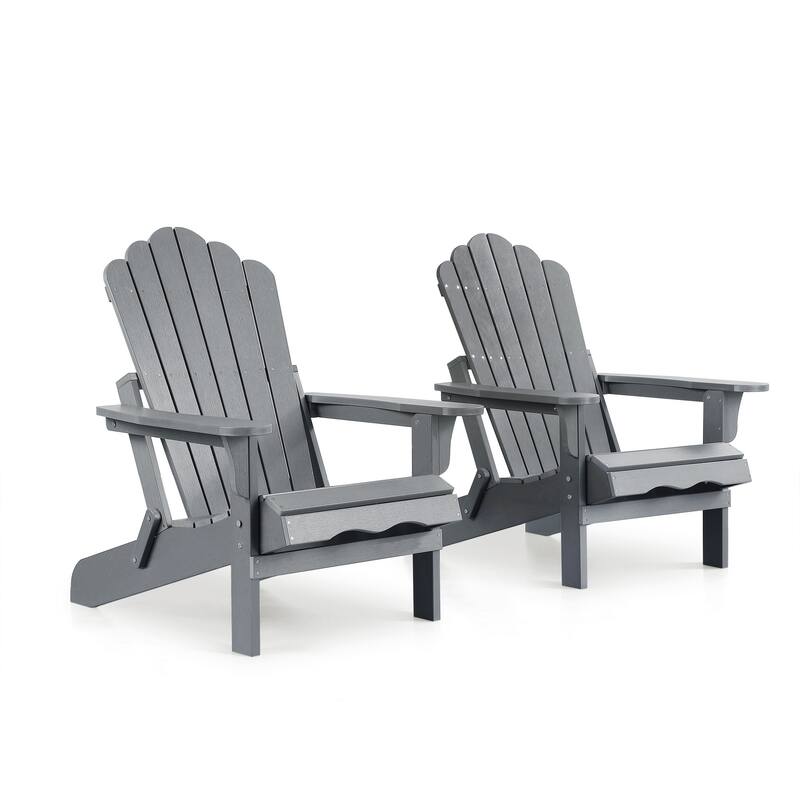 Haven Poly Resin Plastic Folding Adirondack Chair (Set of 2)