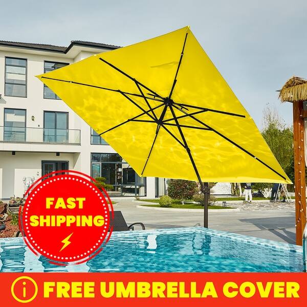10ft undefined10ft Square Cantilever Tilt Patio Umbrella With 360 Degree  Rotation - Bed Bath & Beyond - 36917391