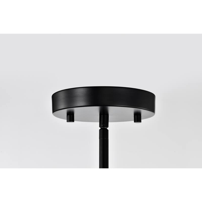 Medeia 11 Inch Matte Black Bohemian Glass Shade Pendant Ceiling Lighted
